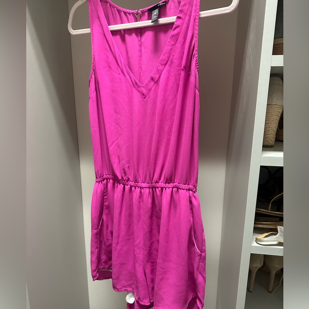 Aqua Pink Sleeveless Romper